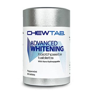weldental chewtab advanced whitening toothpaste tablets with nano hydroxyapatite peppermint