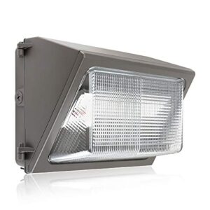 konlite 100w led wall pack light 14500lm 145lm/w 5000k daylight dust to dawn 0-10v dimmable - etl - 500w equal