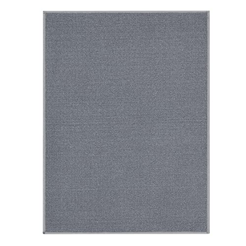 Machine Washable Modern Solid Design Non-Slip Rubberback 2x3 Traditional Area Rug for Entryway, Bedroom, Kitchen, Bathroom, 2'3" x 3', Gray