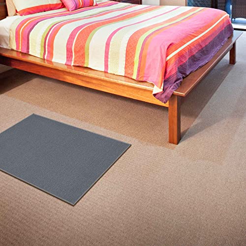 Machine Washable Modern Solid Design Non-Slip Rubberback 2x3 Traditional Area Rug for Entryway, Bedroom, Kitchen, Bathroom, 2'3" x 3', Gray