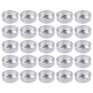 artibetter 500pcs aluminum tea light tins cups tea light empty cases containers for candle making supplies (silver)