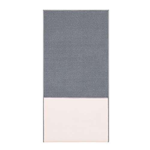 Machine Washable Modern Solid Design Non-Slip Rubberback 2x6 Traditional Runner Rug for Hallway, Kitchen, Bedroom, Living Room, 2'2" x 6', Gray
