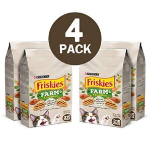 Purina Friskies Dry Cat Food, Farm Favorites With Chicken - (4) 3.15 lb. Bags