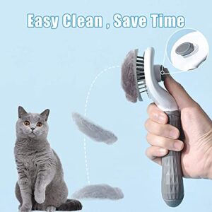 Cat Brush, ELS PET Self Cleaning Dog Brush for Shedding, Dog Grooming Brush Removes Loose Undercoat, Dog Comb with Massage Particles, Cat Dog Hair Brush for Long Haired & Short Haired Dogs, Cats