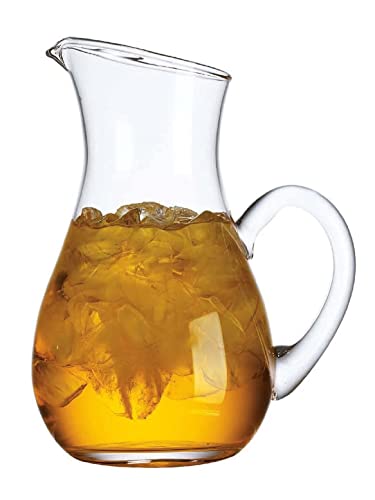 Glass Water Pitcher with Spout – Elegant Serving Carafe for Water, Juice, Sangria, Lemonade, and Cocktails – Crystal-Clear Glass Beverage Pitcher.