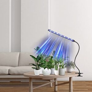 Grow Lights for Indoor Plants, Grow Light with Red Blue Full Spectrum, 3 Switch Modes LED Grow Light with Adjustable Gooseneck, 9 Dimmable Levels Plant Lights for Indoor Plants with Automatic Timer