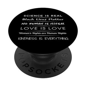 anti trump feminist love is love blm liberal democrat popsockets popgrip: swappable grip for phones & tablets