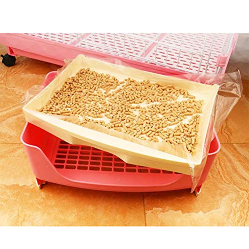 POPETPOP Bird Cage Liner 100 Sheets of Disposable Rabbit Cage Liner Plastic Guinea Pig Cage Mat Film for Hamster Guinea Pigs Hedgehog Small Animals Cage Size S Cleaning Supplies