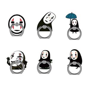 gshopvv set of 6 no face man cell phone ring holder stand adjustable universal finger alloy ring holder for iphone for halloween
