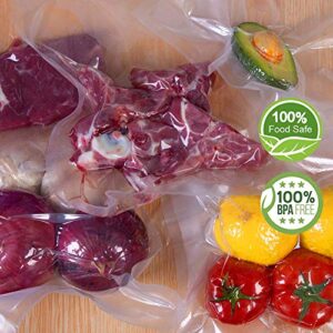 WVacFre 4Pack 8X50 (Total 200 Feet) Food Vacuum Sealer Bags Rolls with Commercial Grade,BPA Free,Heavy Duty,Great for Food Vac Storage or Sous Vide Cooking