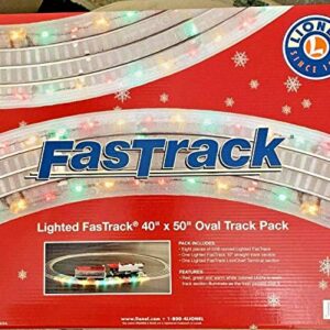 Lionel Lighted FasTrack Electric O Gauge, Illuminated 40"x50" Oval Track Pack