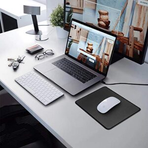 3 Pack Mouse Pad Black with Stitched Edge 11×8.5×0.12 inches Premium-Textured Non-Slip Rubber Base Mouse Mat Mousepad for Office & Home, Black (3 Pack)