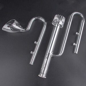 hamiledyi aquarium glass lily pipe set lily surface skimmer inflow and lily outflow for aquarium filter tubing freshwater fish planted aquarium tank