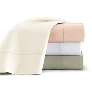 Adriana Tivoli King 600 TC Cotton Sheet Set Extra-Long Staple Sateen Weave 100% Pima Cotton 18inch Deep Pocket Luxury Bedding from Adriana Tivoli (Salmon, 4 Pcs)