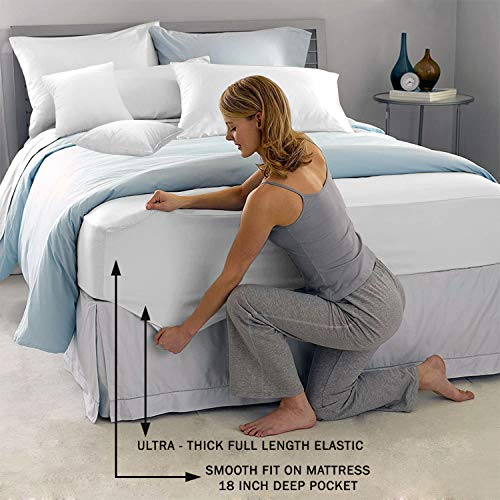 Adriana Tivoli King 600 TC Cotton Sheet Set Extra-Long Staple Sateen Weave 100% Pima Cotton 18inch Deep Pocket Luxury Bedding from Adriana Tivoli (Salmon, 4 Pcs)