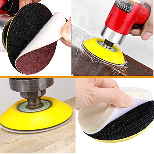 3-Inch Dual-Action Hook & Loop Fastener Flexible Backing Plate, 3" Polishing Pad with 5/16"-24 Threads