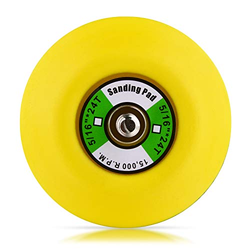 3-Inch Dual-Action Hook & Loop Fastener Flexible Backing Plate, 3" Polishing Pad with 5/16"-24 Threads