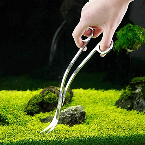 JIAYOUXILE Aquarium Scissors-Aquarium Fish Tank Stainless Steel Mirror Wave Scissors ,Professional Water Grass Scissors Landscape Maintenance Tools ,Perfect for Aquarium TankAquarium Plant Tool .