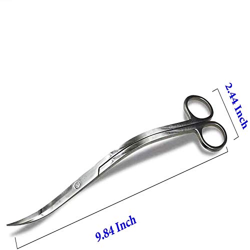 JIAYOUXILE Aquarium Scissors-Aquarium Fish Tank Stainless Steel Mirror Wave Scissors ,Professional Water Grass Scissors Landscape Maintenance Tools ,Perfect for Aquarium TankAquarium Plant Tool .