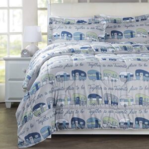 the lakeside collection our favorite place is together bedding comforter set - full/queen - 3 pieces