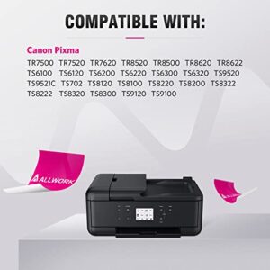 ALLWORK PGI-280XXL CLI-281XXL Compatible Ink Cartridges Replacement for Canon 280XXL 281XXL Ink Cartridge Works with Canon PIXMA TR7520 TR8520 TS6120 TS6220 TS8120 TS8220 TS9120 TS9520 TS6320