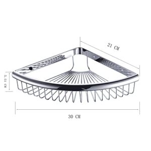 Shower Caddies Corner Shelf for Bathroom Brass Basket Organizers and Storage Shampoo Soap Holder Polished Chrome