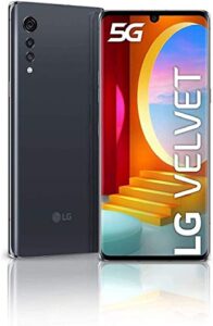 lg velvet (5g) 128gb (6.8 inch) display 48mp triple camera lm-g900tm unlocked phone - aurora grey