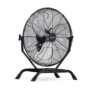 newair 20” outdoor rated 2-in-1 high velocity floor or wall mounted fan with 3 fan speeds and adjustable tilt head, nif20cbk00