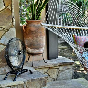 NewAir 20” Outdoor Rated 2-in-1 High Velocity Floor or Wall Mounted Fan with 3 Fan Speeds and Adjustable Tilt Head, NIF20CBK00