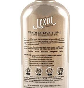 Lexol Leather Tack 3-in-1 Quick Care Formula, 16.9 Ounces