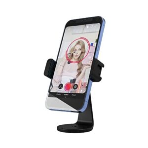 pivo smart mount adjustable 360° vertical and horizontal smartphone aluminum holder stand with universal clamp adapter ¼ inch thread for tripods