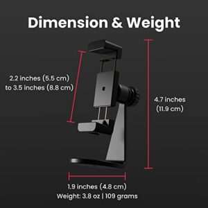 Pivo Smart Mount Adjustable 360° Vertical and Horizontal Smartphone Aluminum Holder Stand with Universal Clamp Adapter ¼ inch Thread for Tripods