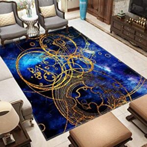 Time Lord Writing Blue Area Rugs Non-Slip Floor Mat Doormats Home Runner Rug Carpet for Bedroom Indoor Outdoor Kids Play Mat Nursery Throw Rugs Yoga Mat