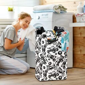 Nobranded Collapsible Laundry Basket Foldable Laundry Hamper - Motorcycle Quad Large Bathroom Clothes Bag Waterproof Washing Bin