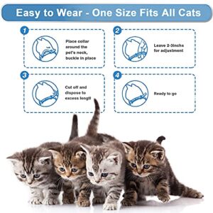 Wustentre 3 Pack Calming Collar for Cats, Cat Calming Collars, Cat Pheromones Calming Collar, Adjustable Cat Anxiety Collar for Cats and Kittens Stress Reliever Relaxing Comfortable Collar (Violet)