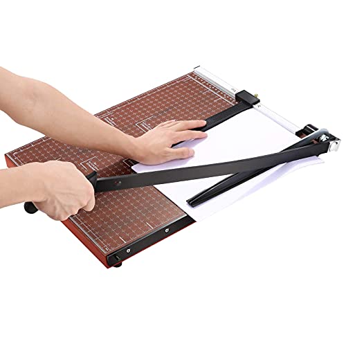 A2-B7 Paper Trimmer Paper Cutter Heavy Duty Trimmer Gridded Paper Photo Guillotine Craft Machine 18 inch Cut Length 12 Sheets Capacity for Office Home Use