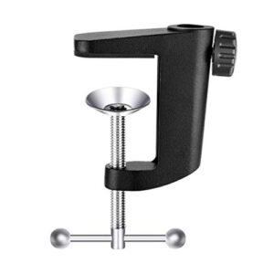artibetter c shape desk table mount clamp for microphone mic suspension boom scissor arm stand holder with adjustable screw