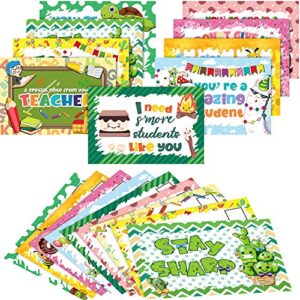 outus thinking of you school postcards motivational inspiration accents for teachers to send to students, 9 styles, 4 x 6 inch encouragement notecards for home school classroom preschool (45 pieces)