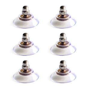 m5 - d3 cm (d 1.2") clear pvc small screw suction cup hook with cap nut,thread length 0.6 cm (0.24 in),6 pack