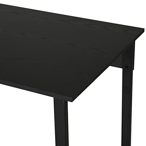 HOMCOM 88" Extra Long 2-Person Computer Desk with Storage Shelves Combo, Double Workstation Storage Study Writing Table for Home Office, Bookshelf, Black