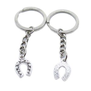 100 pieces keyring keychain wholesale suppliers jewelry clasps lg8o9r horseshoe horse hoof