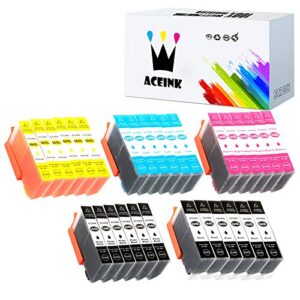 aceink compatible with hp 564xl ink cartridges 30 packs (6bk/6pbk/6c/6m/6y) for deskjet 3070a 3520 officejet 4610 4620 4622 photosmart 5510 5514 5520 printer