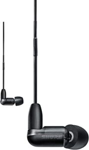shure aonic 3 wired sound isolating earbuds, clear sound, single driver with bassport, secure in-ear fit, detachable cable, durable quality, compatible with apple & android devices - black