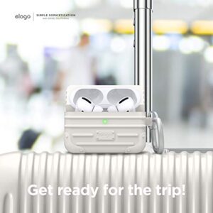 elago Suit Case Compatible with AirPods Pro Case [White] - Premium Silicone, Shock Absorbing Drop Protection, Supports Wireless Charging, Adhesive Tapes Included