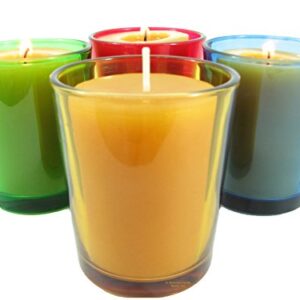 Beeswax Candle Works, Large 19-Hour Votives (Pack of 4) 100% USA Beeswax