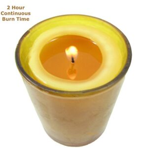 Beeswax Candle Works, Large 19-Hour Votives (Pack of 4) 100% USA Beeswax