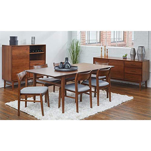 Unique Furniture Dining Chair in Walnut Wood Finish (Set of 2)