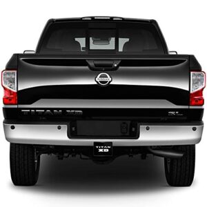 iPick Image, Compatible with - Nissan Titan XD UV Graphic Black Metal Face-Plate on ABS Plastic 2 inch Tow Hitch Cover