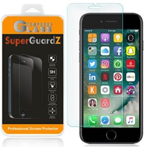 [2-pack] for iphone se (3rd / 2nd gen, 2022 / 2020) / iphone 8 / iphone 7 screen protector anti blue light tempered glass [eye protection], superguardz, 9h, 0.3mm, anti-scratch, anti-bubble [lifetime replacement]
