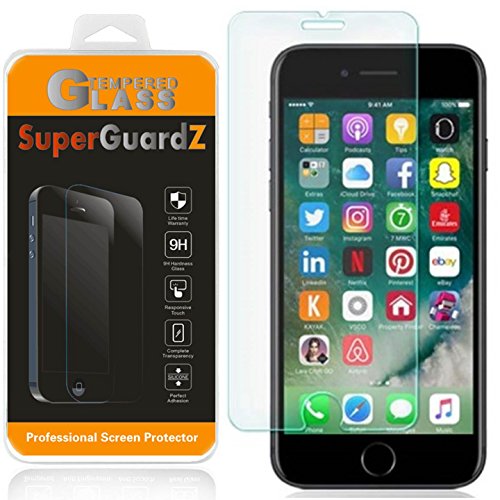 [2-Pack] For iPhone SE (3rd / 2nd Gen, 2022 / 2020) / iPhone 8 / iPhone 7 Screen Protector Anti Blue Light Tempered Glass [Eye Protection], SuperGuardZ, 9H, 0.3mm, Anti-Scratch, Anti-Bubble [Lifetime Replacement]